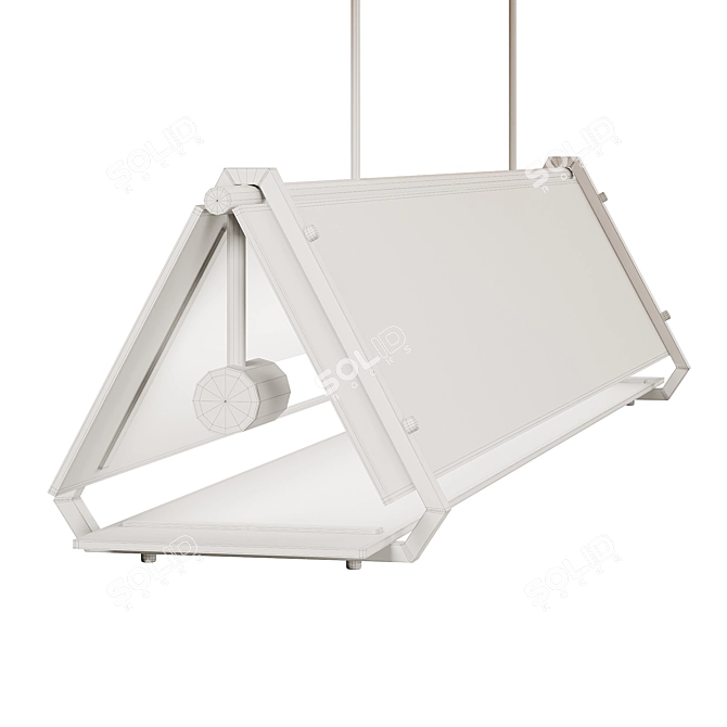 Sleek Rack Lamp HAGA Long 3D model image 7