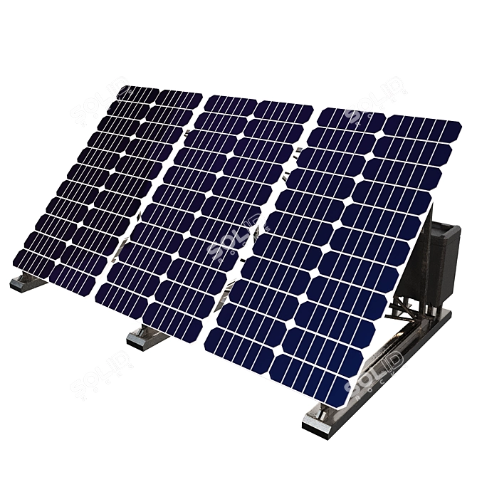 High-Quality Solar Panel Model 3D model image 2