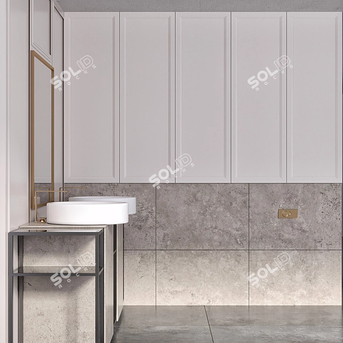  Modern Bathroom Furniture Set 3D model image 5