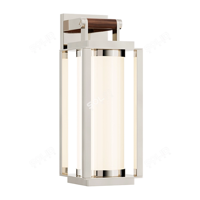 Nautical-inspired LED Wall Lantern 3D model image 2