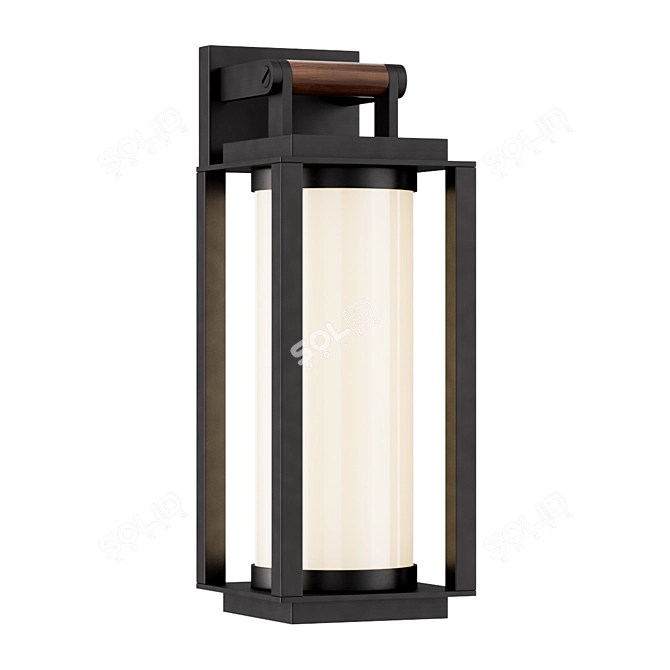 Nautical-inspired LED Wall Lantern 3D model image 3