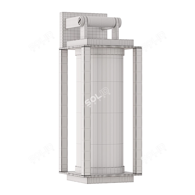 Nautical-inspired LED Wall Lantern 3D model image 4