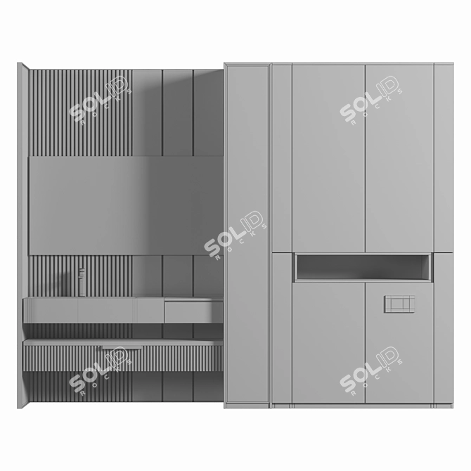 Modular Bathroom Furniture Set 3D model image 5