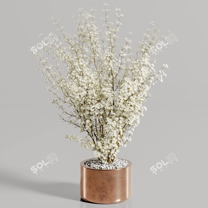 Botanical Arrangement Vase Decor 3D model image 3