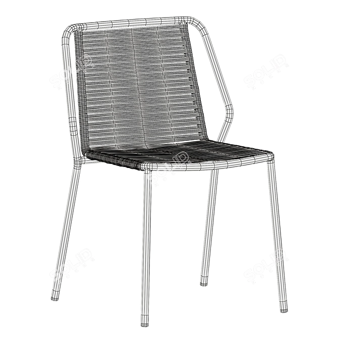 Elegant Philia 3900 Chair's Design 3D model image 7