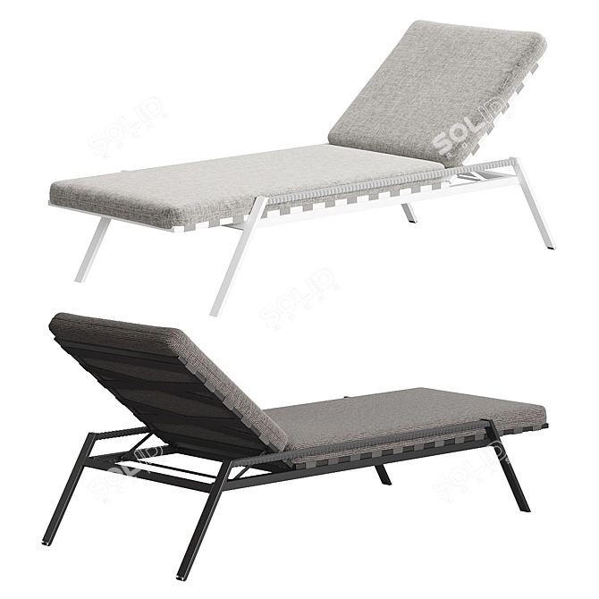 Contemporary Far West Reclining Sunbed 3D model image 1