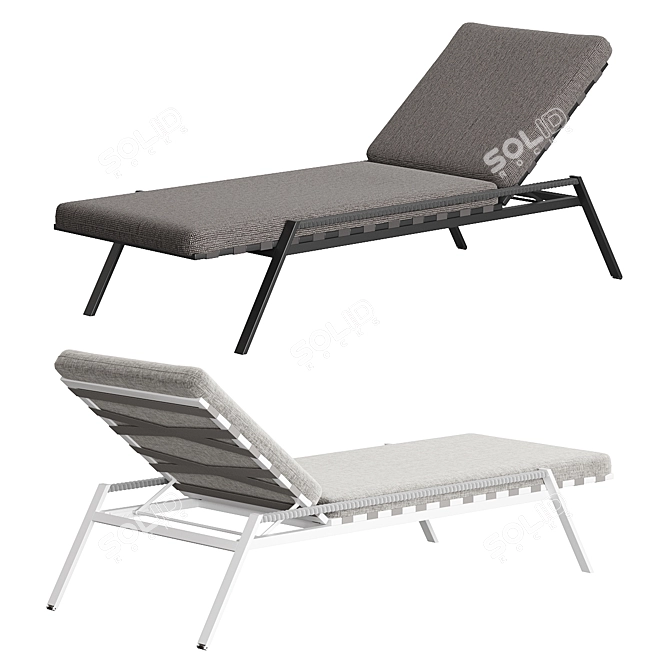 Contemporary Far West Reclining Sunbed 3D model image 2