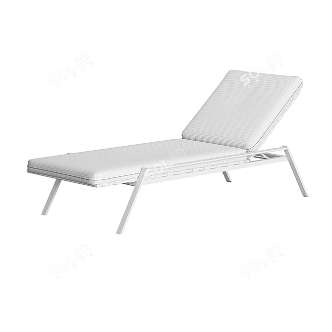 Contemporary Far West Reclining Sunbed 3D model image 5