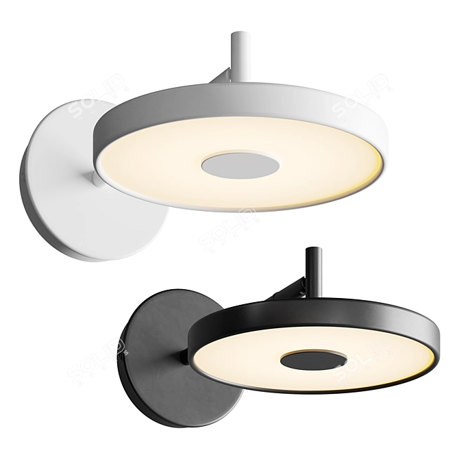 Modern LED Wall Light Fixture 3D model image 1