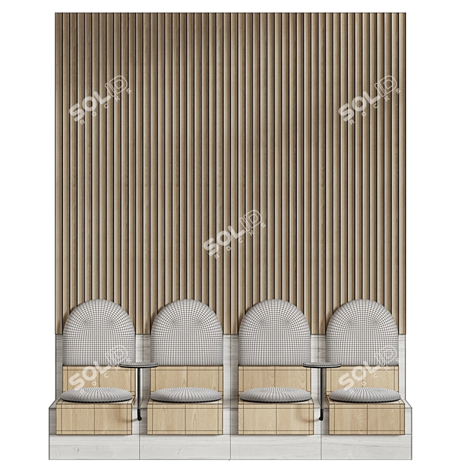 Custom Modern Waiting Zone Module 3D model image 7