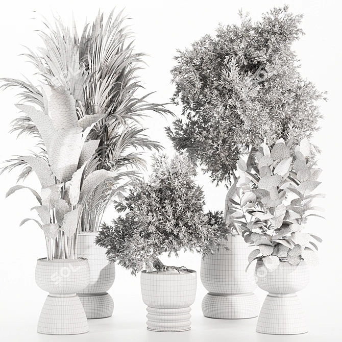 Premium Indoor Plants Set 107 3D model image 7