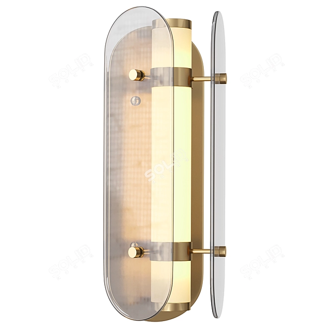 Sleek Arch Wall Light 3D model image 2