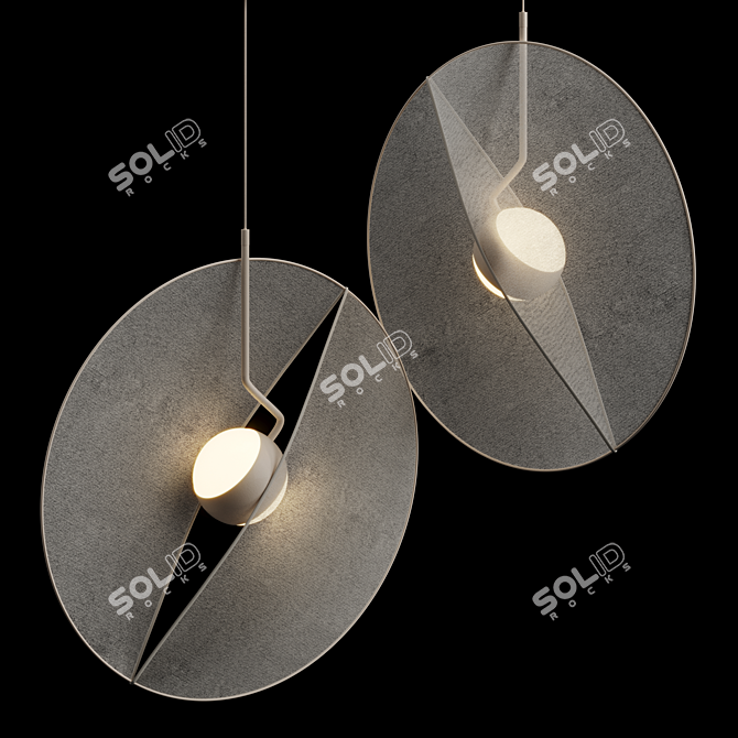 Modern Reflex Pendant Lamp: 3Ds Max Scene 3D model image 4