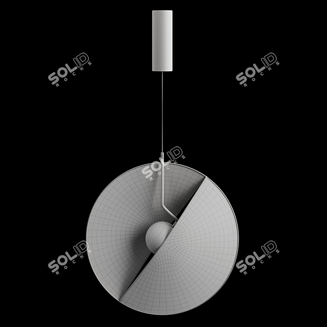 Modern Reflex Pendant Lamp: 3Ds Max Scene 3D model image 7