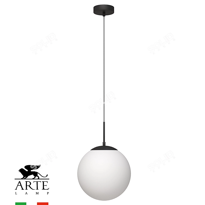 ARTE Black Pendant Light 3D model image 1