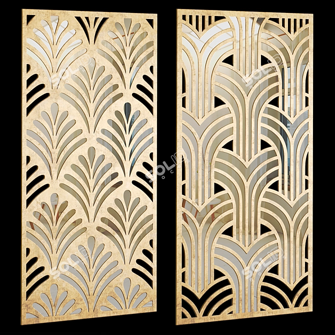 Custom Decorative Panel Set 3D model image 3