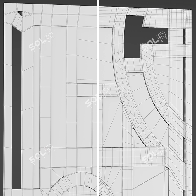 Custom Decorative Panel Set 3D model image 7