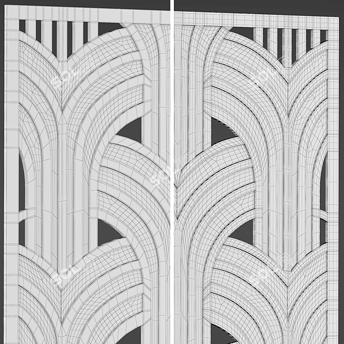 Custom Decorative Panel Set 3D model image 9