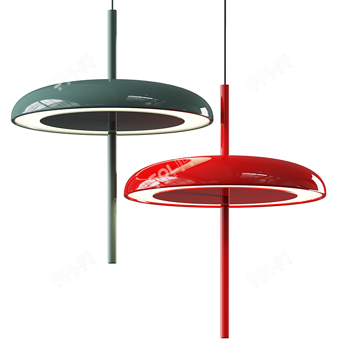 Rotatable Pendant Lamp Fixture 3D model image 1