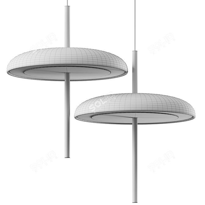 Rotatable Pendant Lamp Fixture 3D model image 4