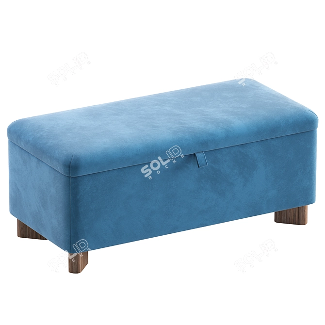 Sun Cozy Ivory Bench - Stylish Contemporary Design 3D model image 4