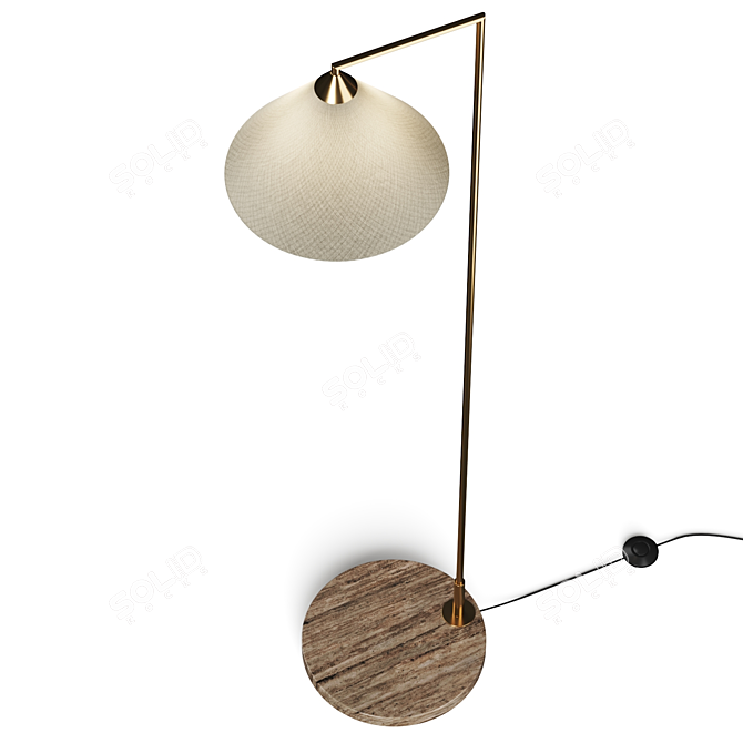 Modern Rotatable Floor Lamp 3D model image 2