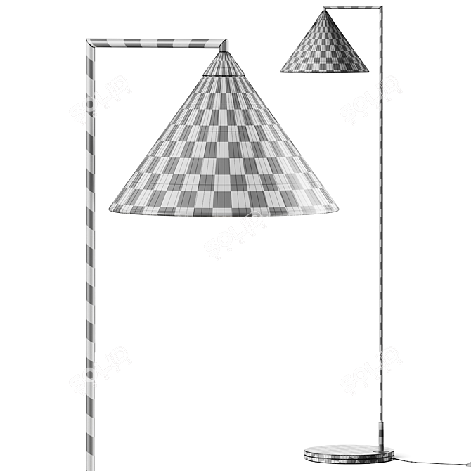 Modern Rotatable Floor Lamp 3D model image 3