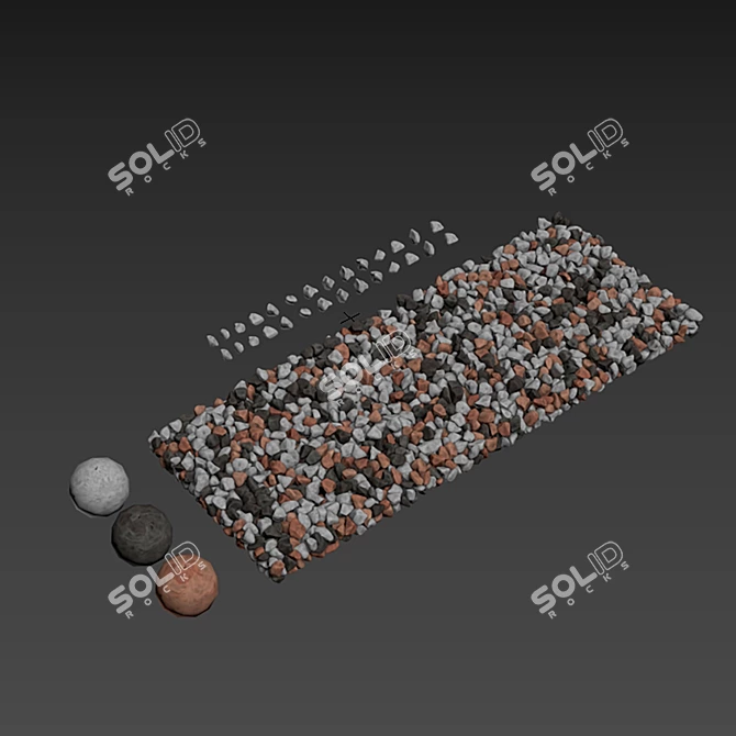  Advanced Geometric Polygon Gravel Kit 3D model image 5