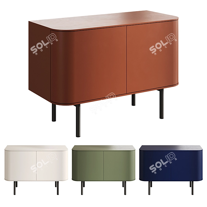 Mid-Century FJORD Sideboard 106cm 3D model image 3