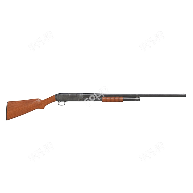 Winchester Model 12 Shotgun Kit 3D model image 4