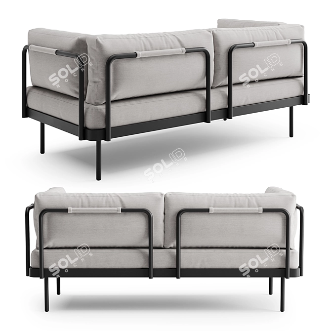 Outdoor Sofa BARRY by CoronaLegacyMtl 3D model image 2