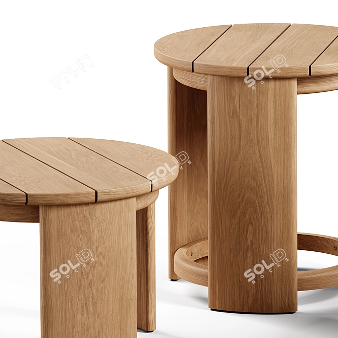 Modern Seating Table Set 3D model image 3