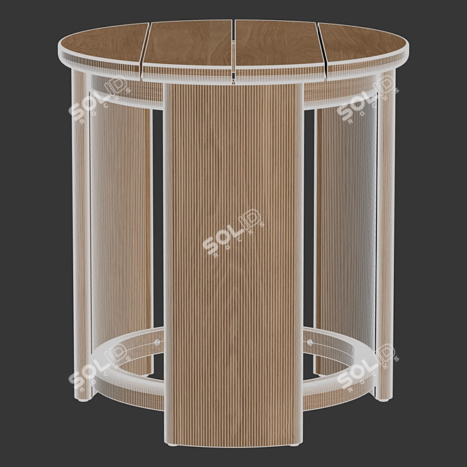 Modern Seating Table Set 3D model image 4