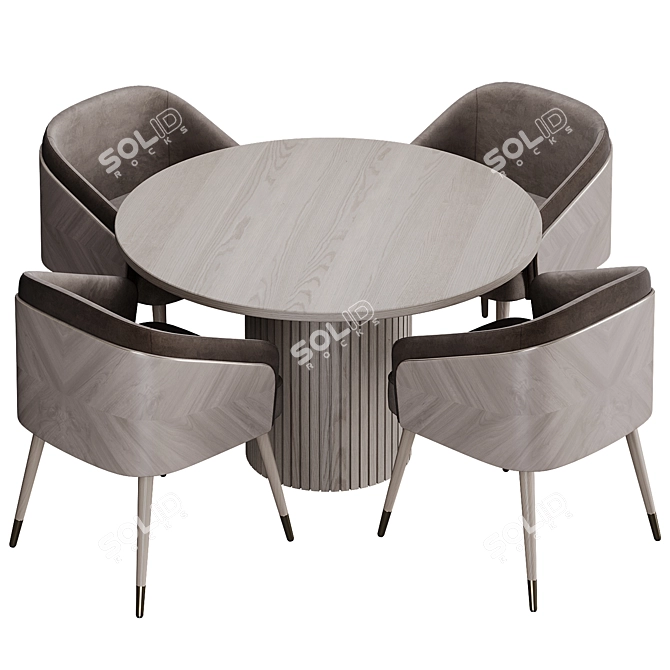 Modern Dining Set: Hill Table 3D model image 2