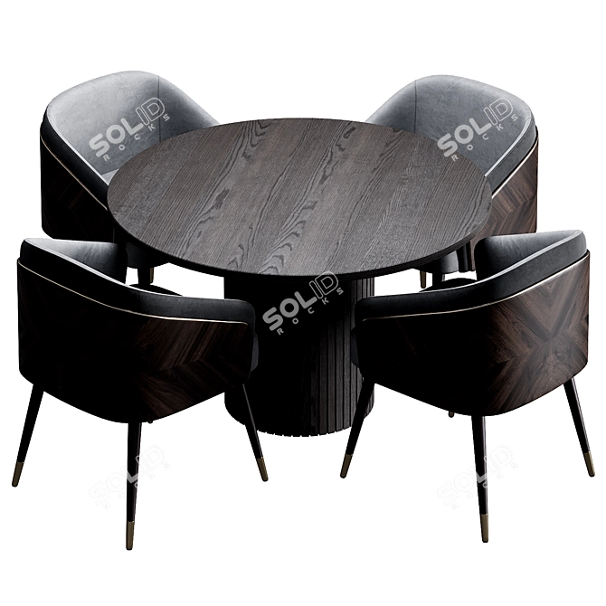 Modern Dining Set: Hill Table 3D model image 3