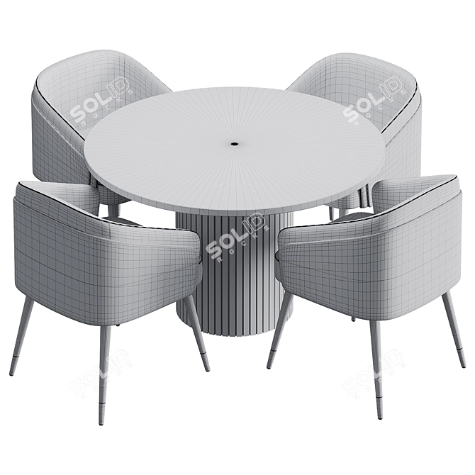 Modern Dining Set: Hill Table 3D model image 6