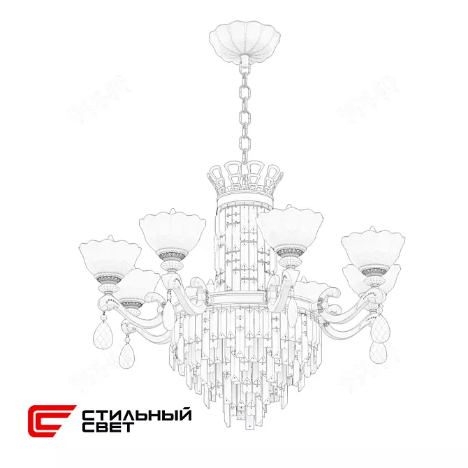 Astoria 880 Stylish Chandelier 3D model image 2