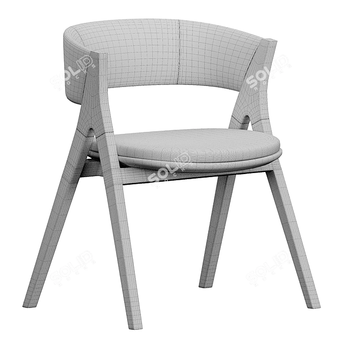 Modern Bonaldo Remo Chair: Stylish Sophistication 3D model image 5
