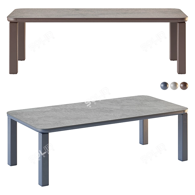 Stylish Varaschin Customade Tables Collection 3D model image 1