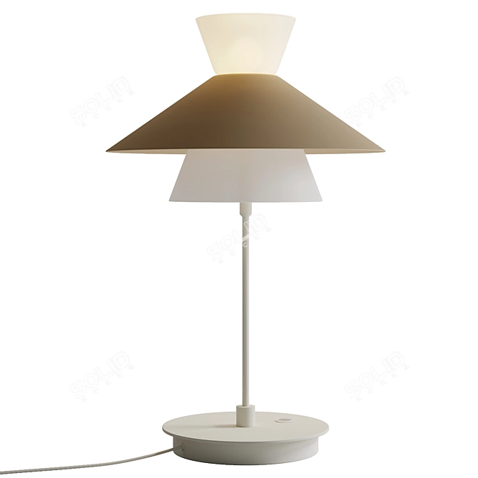 Elegant Bennett Table Lamp 3D model image 1