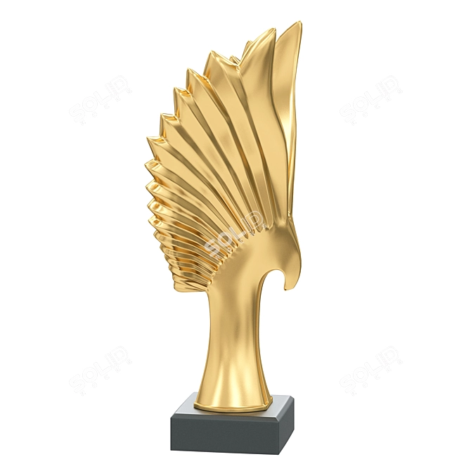 Majestic Resin Eagle Sculpture 3D model image 5