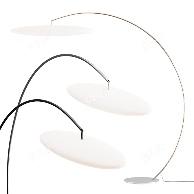 Modern Arc Floor Lamp 3D model image 1