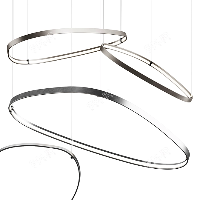 Elegant MAGELLANO Pendant Light 3D model image 1