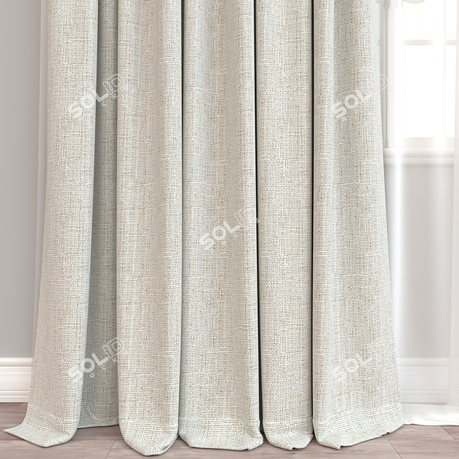 Versatile 3D Curtain Model 3D model image 2