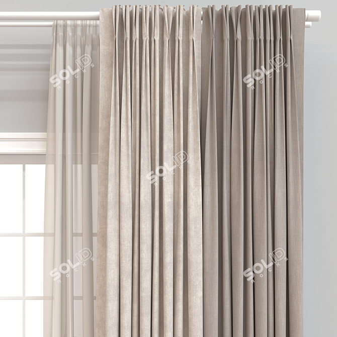 912 Curtain 3D Model 3D model image 3