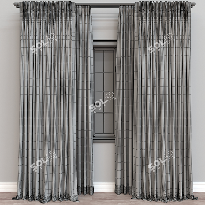 912 Curtain 3D Model 3D model image 4