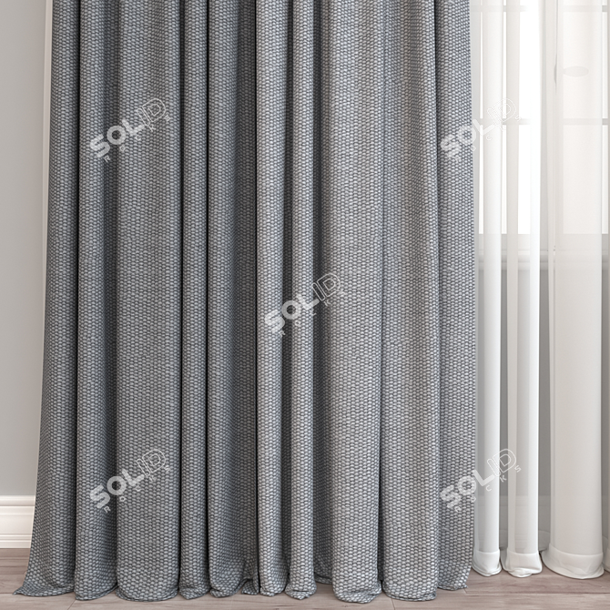 Versatile 3D Curtain Model 3D model image 2