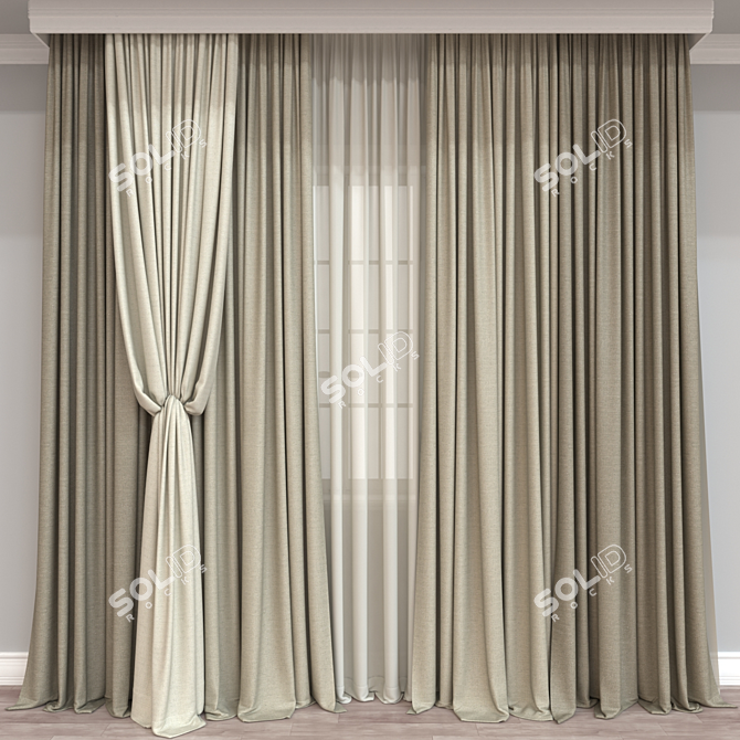 Versatile Curtain Model 916 3D model image 1