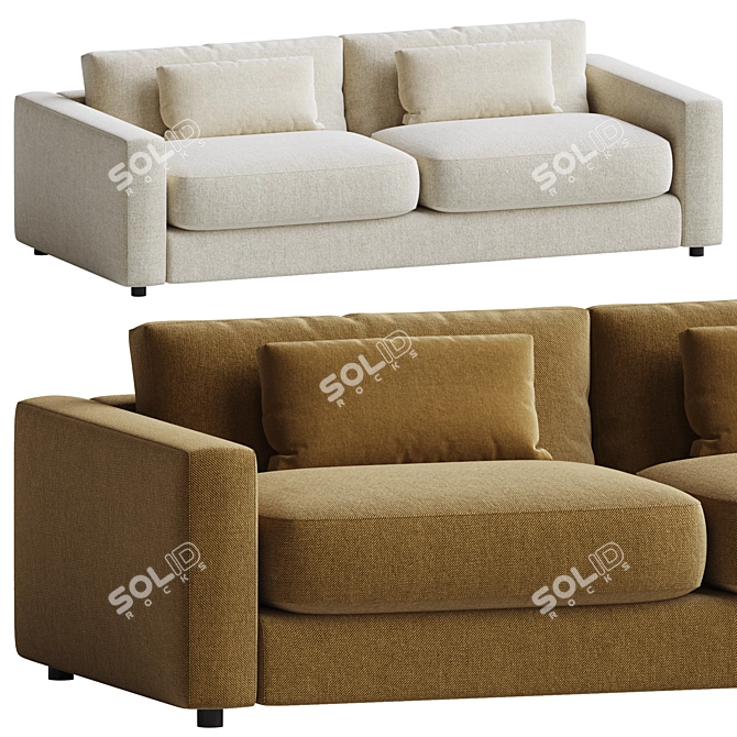 Elegant Bloor Sofa Essence 3D model image 1