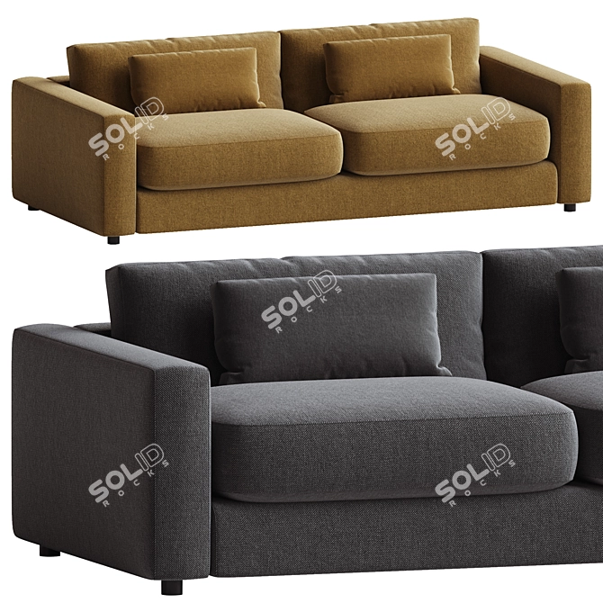 Elegant Bloor Sofa Essence 3D model image 3